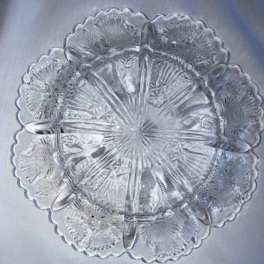 Antique J.B. Higbee "Paneled Thistle" Domed Butter Dish - Picture 8 of 9